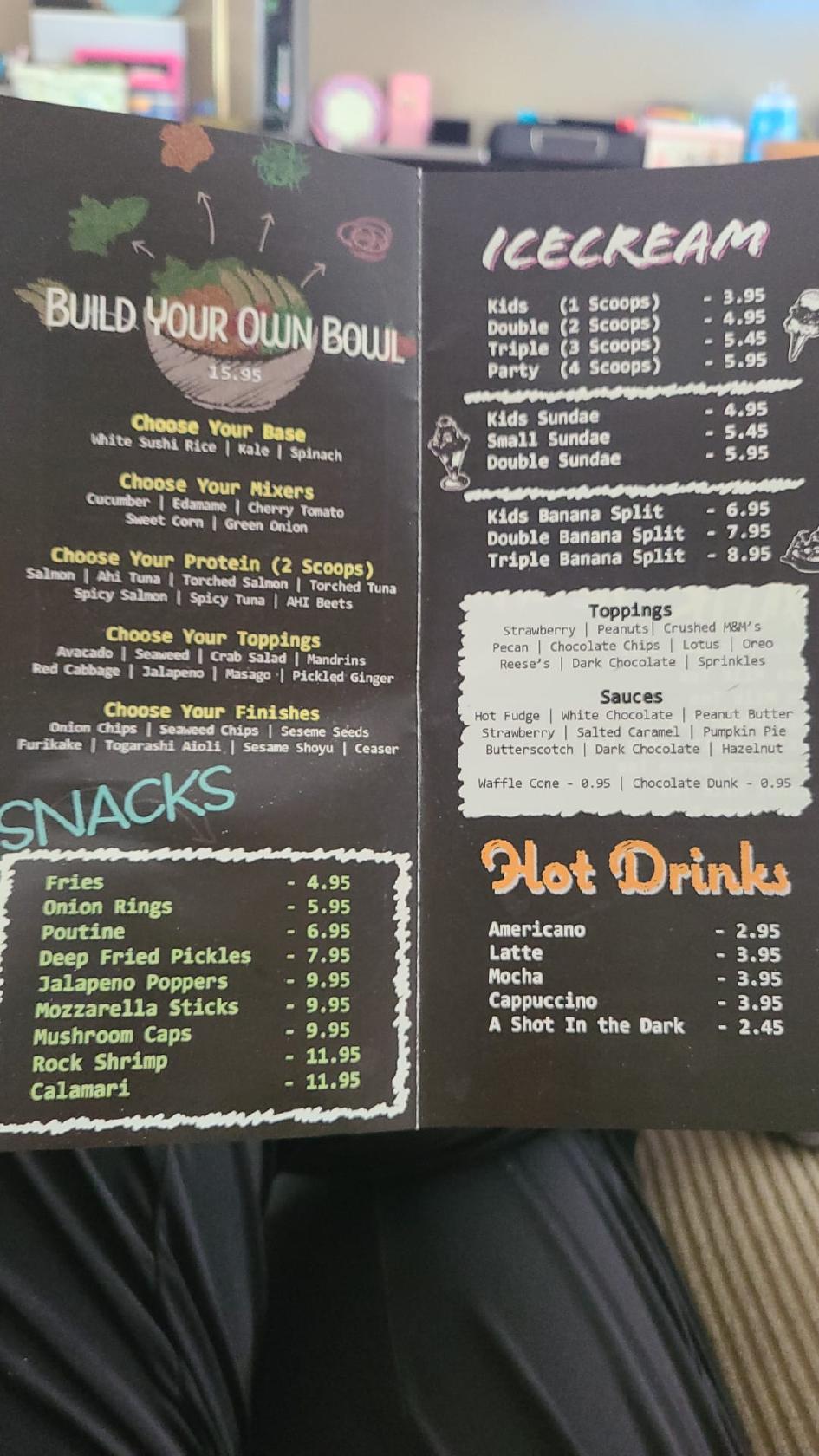Menu at Bubbles & Cream restaurant, Windsor