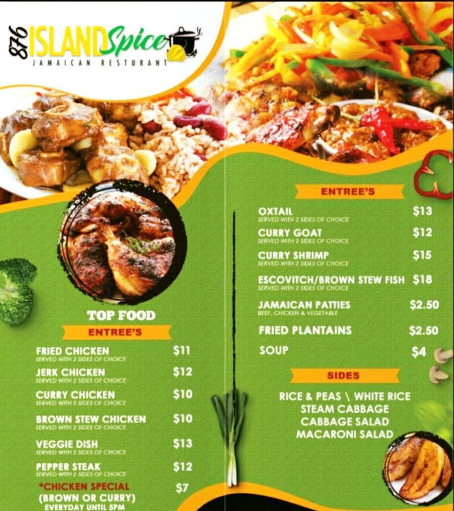 jamaican food menu