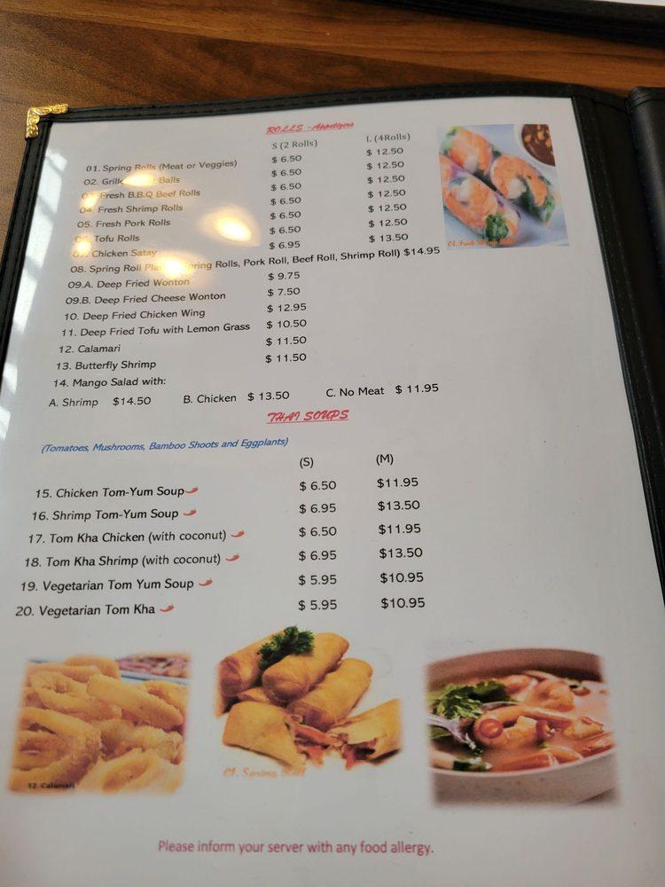Menu at Golden Coconut Thai and Vietnamese restaurant, Fergus