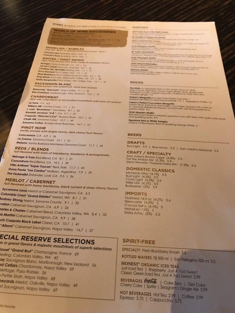 Menu At Bonefish Grill Restaurant, Rogers