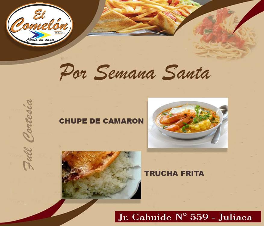 Menu at Restaurant El Comelón - Juliaca, Juliaca