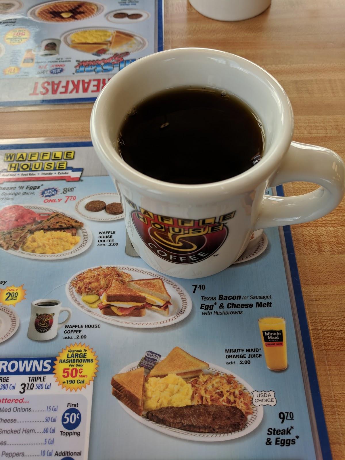 Menu at Waffle House restaurant, Scottsburg, W McClain Ave