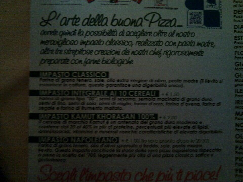 Menu da Cocò Restaurant & Pizza Km Zero, Padova