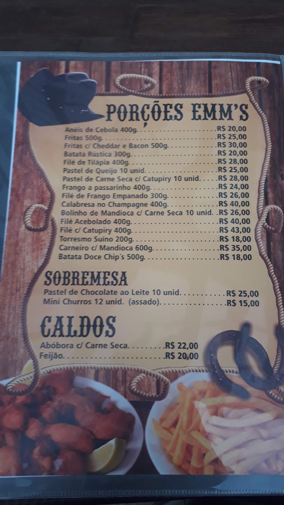 EMM'S BAR cardápio