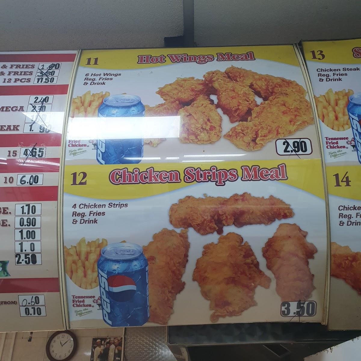 Tennessee chicken shop menu