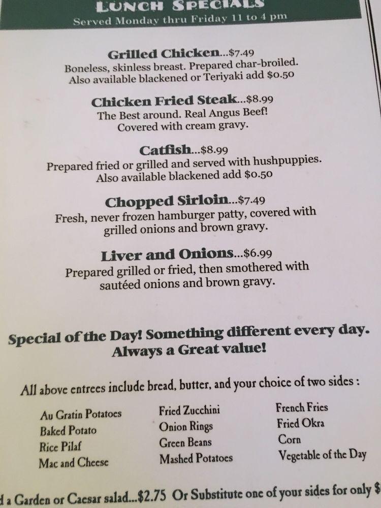 Menu at Blake's steakhouse, Luling