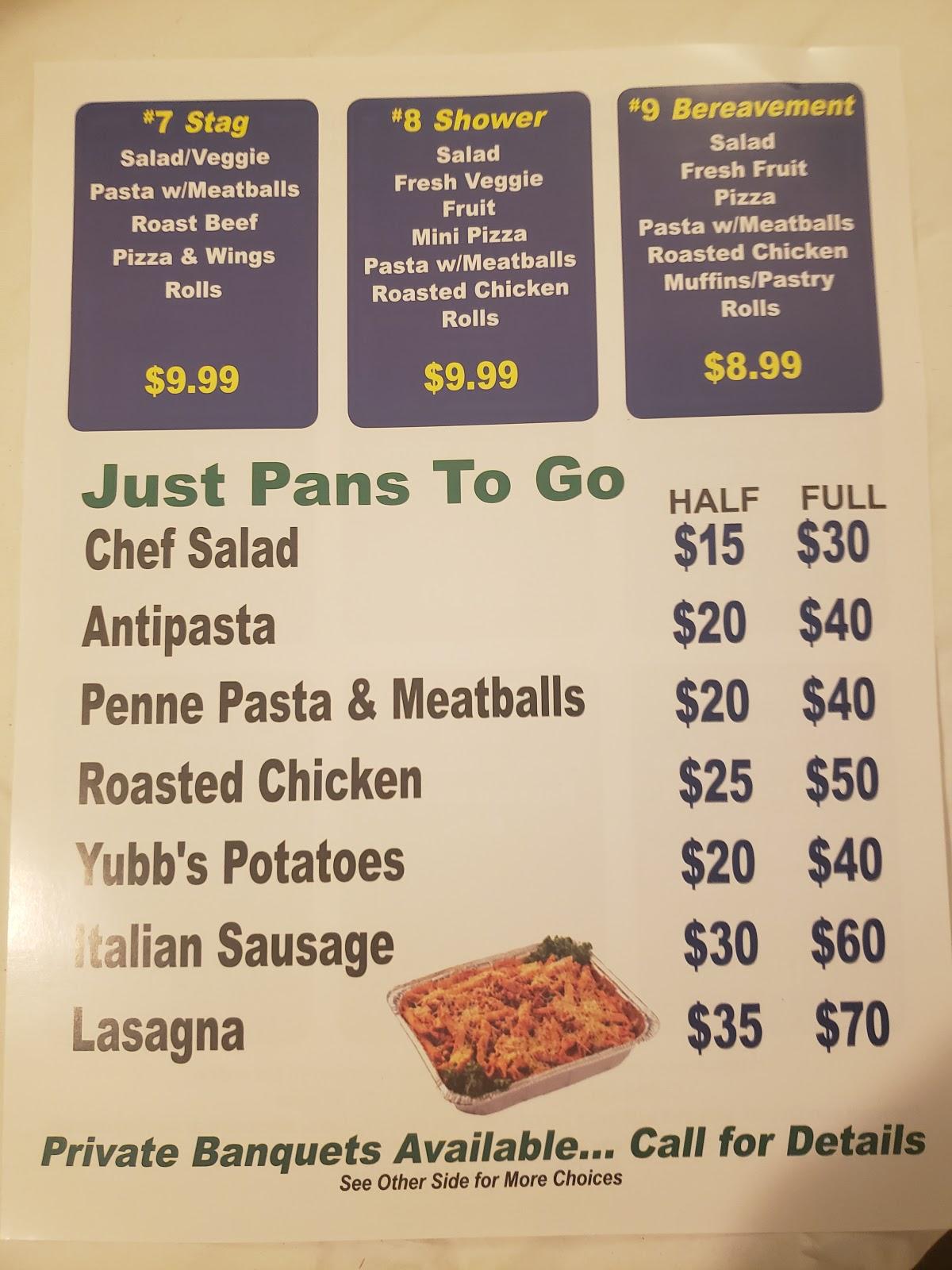 Menu at Yubb's Restaurant, Niagara Falls