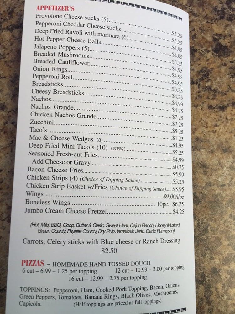Menu at Paint Room Pizzeria & Sandwich, Normalville