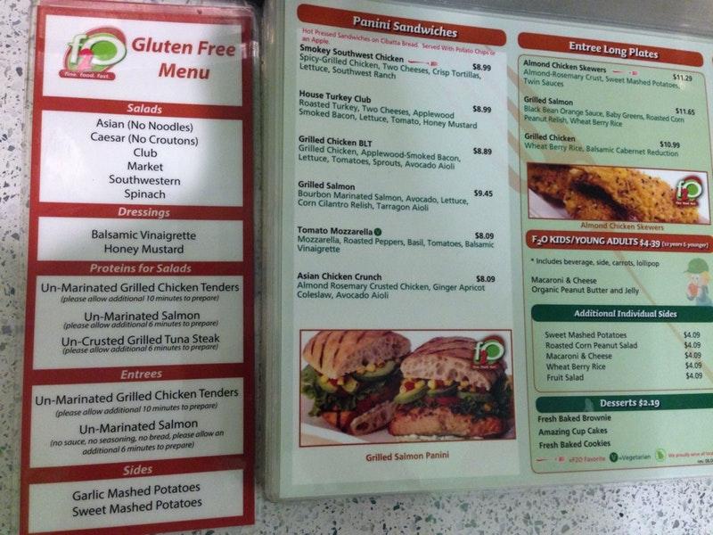 Fresh to order deals menu