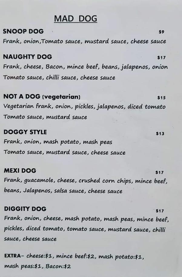 Menu at Blue Fig pub & bar, Newtown