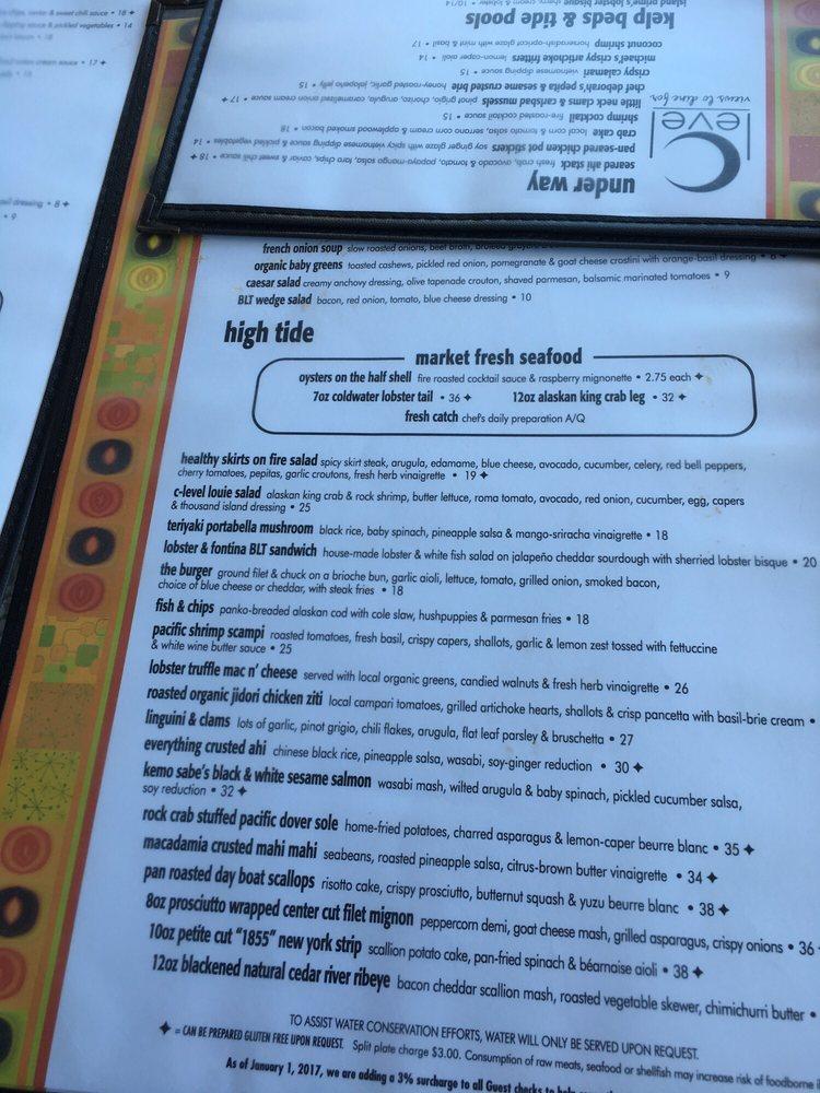 Menu at Island Prime steakhouse, San Diego, 880 Harbor Island Dr