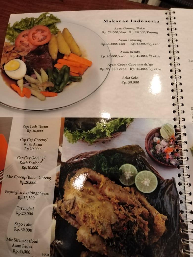Menu at Saung Grogol restaurant, Cilegon, Jl. Raya Merak
