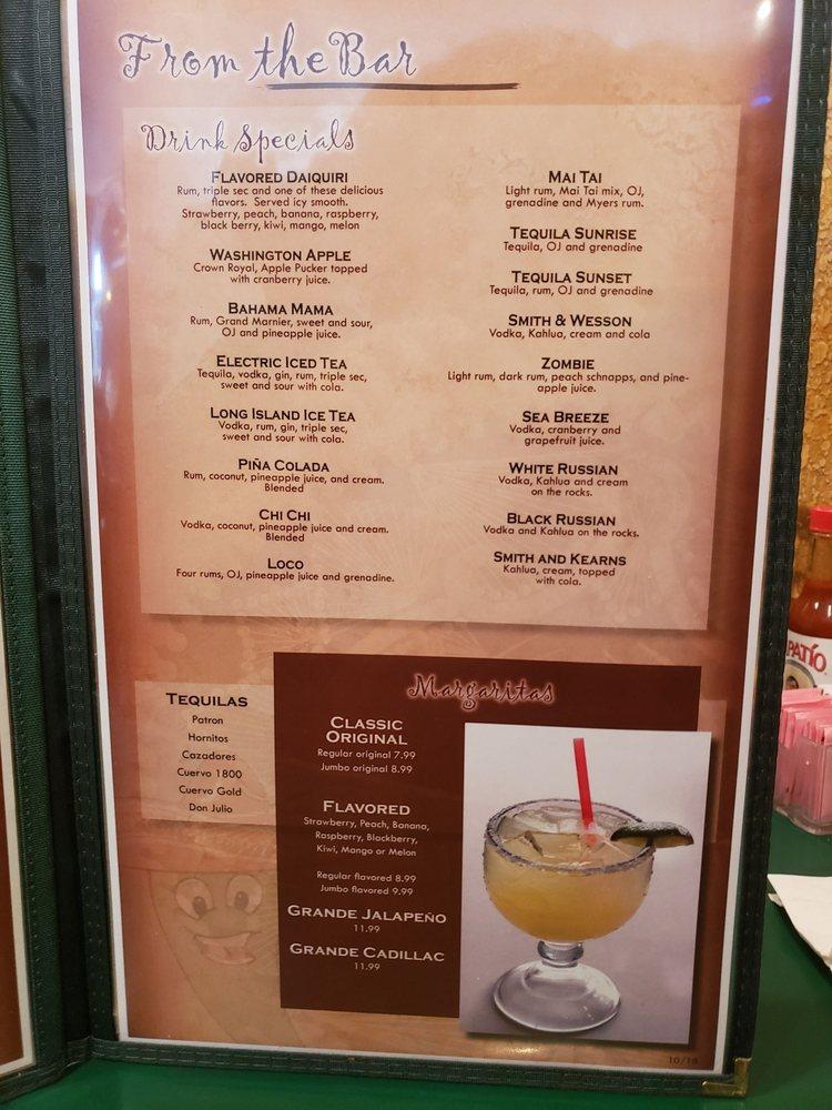 Menu at Mr Jalapeno restaurant, Bonney Lake