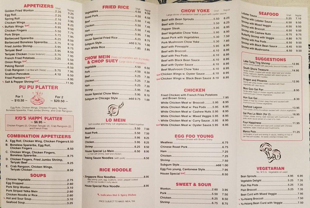 Menu at Peking Kitchen - Weymouth restaurant, Weymouth, 35 Commercial St