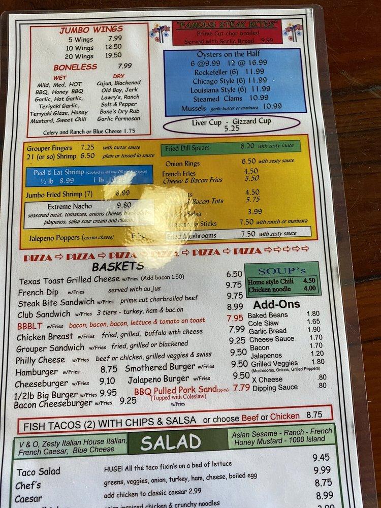 Menu at Redbone's 1 Bar & Grill / liquor store, Fort Myers, Palm Beach Blvd