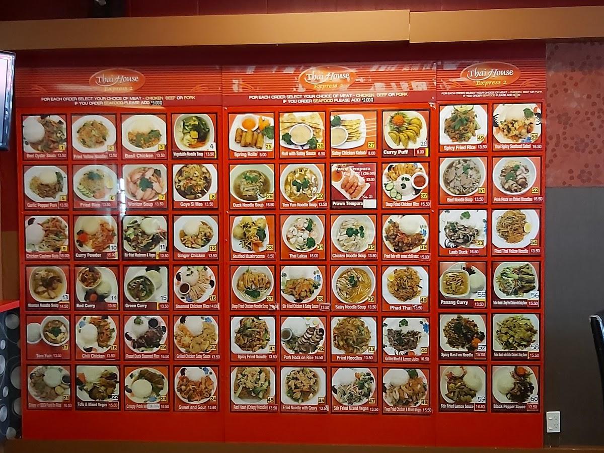 Menu at Thai Express Whanganui restaurant, Whanganui
