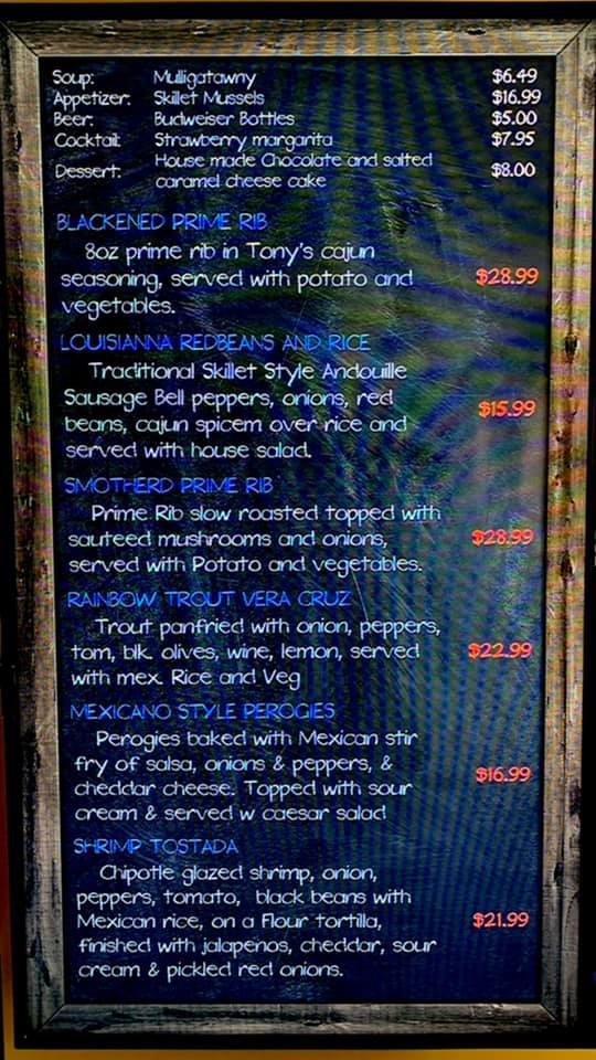 Menu at The Iron Skillet pub & bar, Wasaga Beach