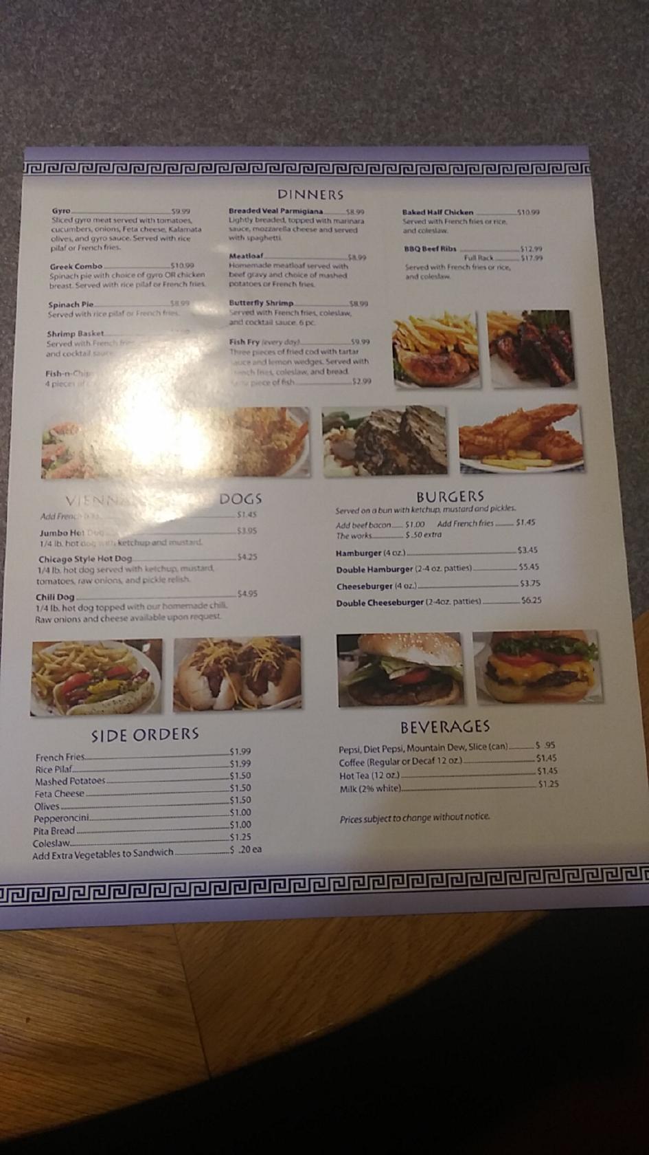 Menu at Alpha Gyros Plus fast food, New Berlin
