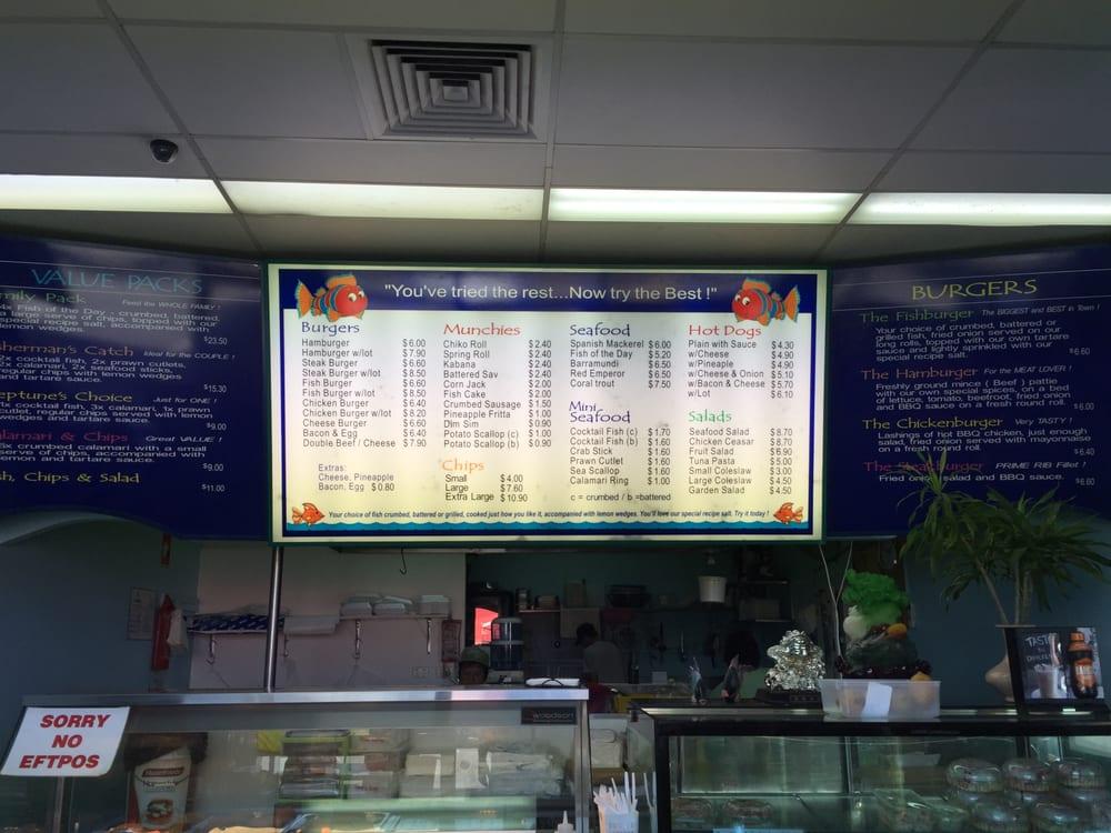 Menu at Splash's Takeaway fast food, Smithfield