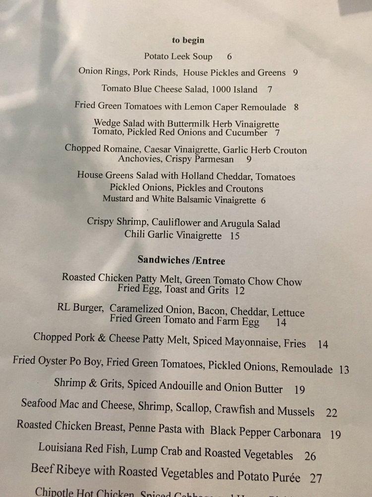 Menu at Raven & Lily restaurant, Collierville