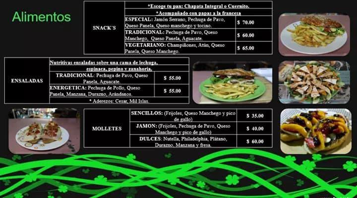 Menu At La Escondida Cafe, Ixtapaluca