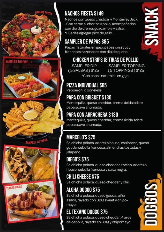 Carta del restaurante Las Wings, Ciudad Acuña