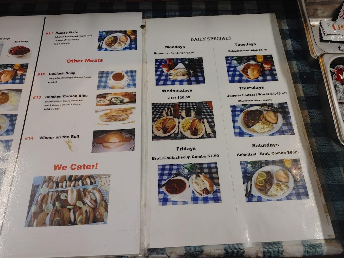 Menu at Peter's German Grill & Bakery, El Paso, 255 Shadow Mountain Dr