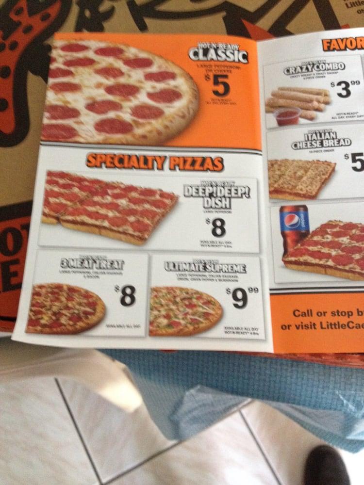 Carta De Pizzería Little Caesars Pizza West Palm Beach Forest Hill Blvd Suite 500