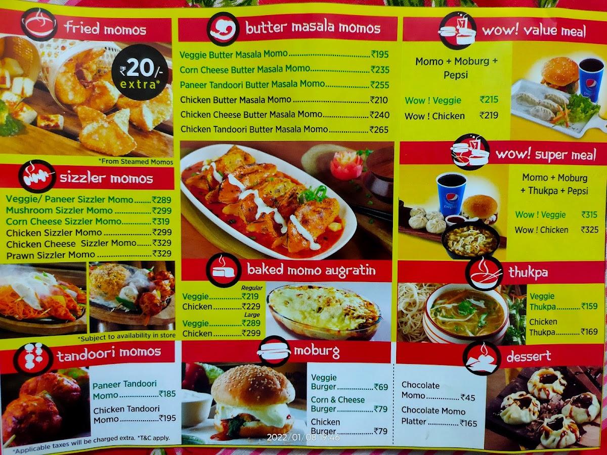 Wow! Momo menu
