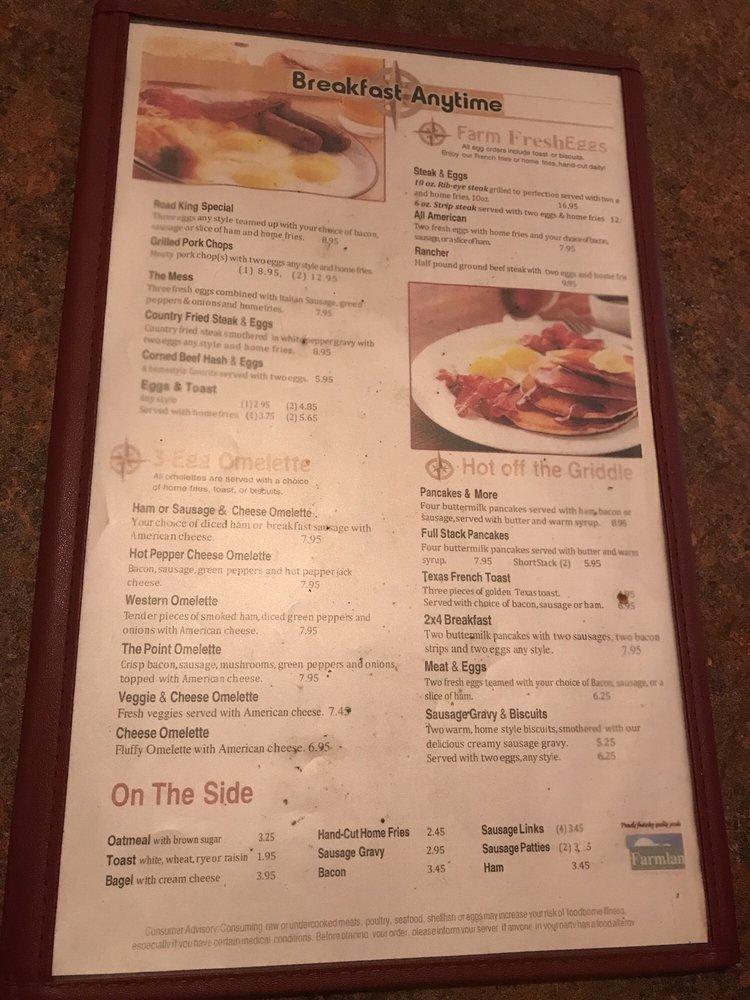 Menu at Fort Wayne Truck Plaza restaurant, Fort Wayne