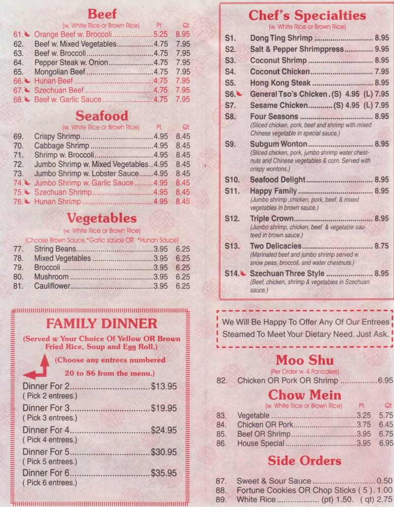 Menu at Mandarin Kitchen restaurant, Mobile, S University Blvd suite g
