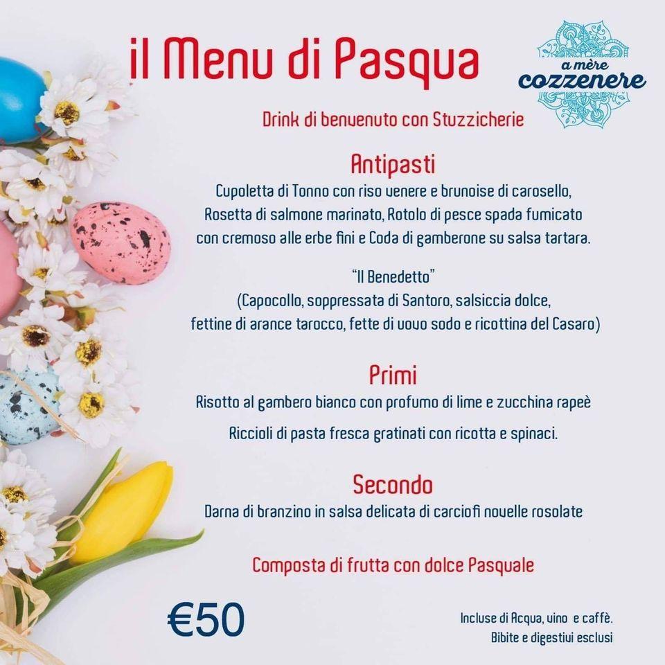 Menu Da Cozze Nere Ristorante Polignano A Mare