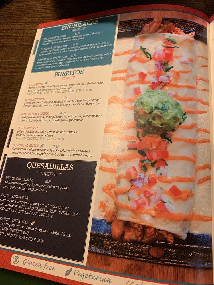 Carta de La Rancherita Mexican Restaurant Apex, Apex, 102 N Salem St