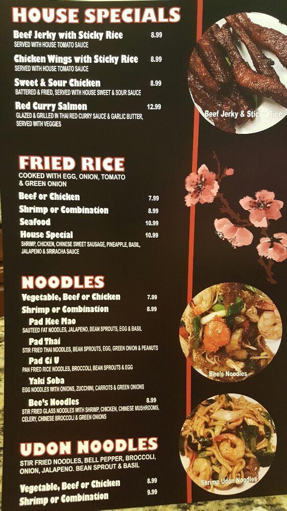 Menu at Sushi House restaurant, Amarillo