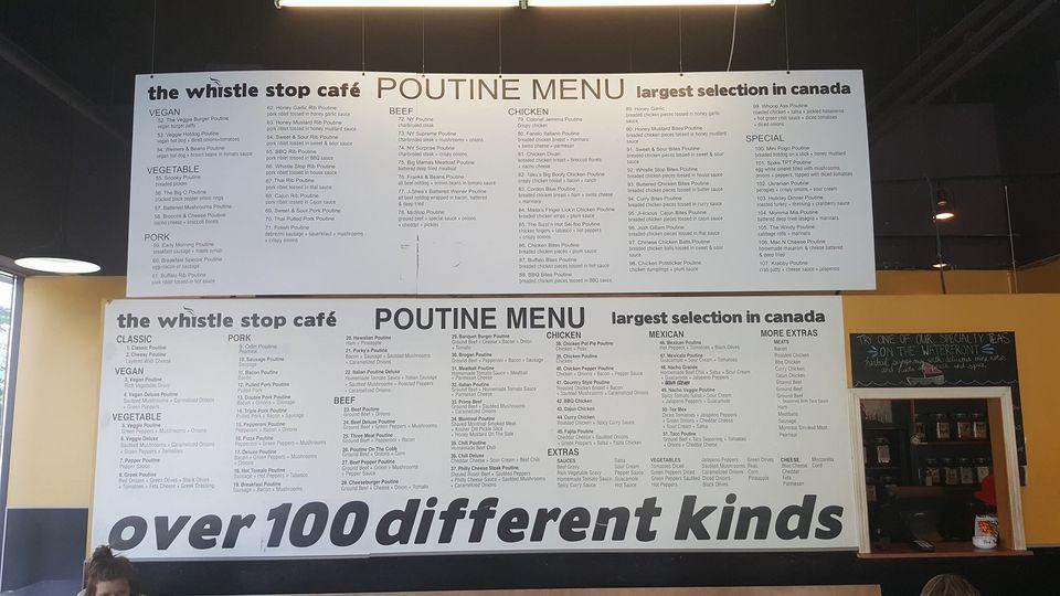 Menu at The Whistle Stop Cafe, Peterborough