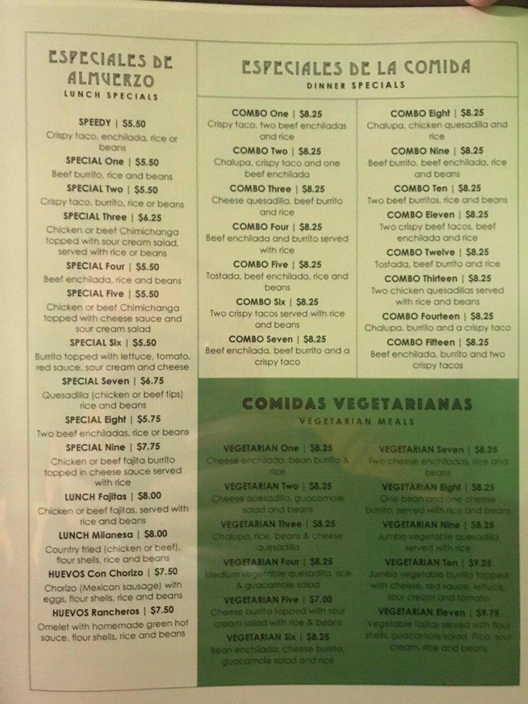 Menu at Margarita's Mexican Grill and Cantina pub & bar, Philippi