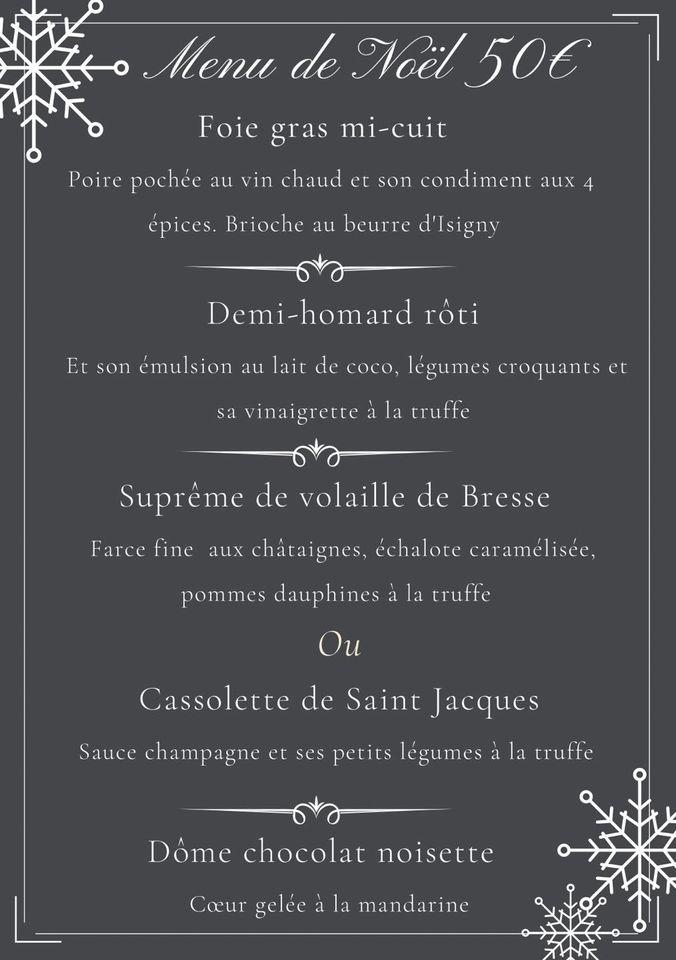 Menu at Domaine de La Grange Aux Ormes restaurant, Marly