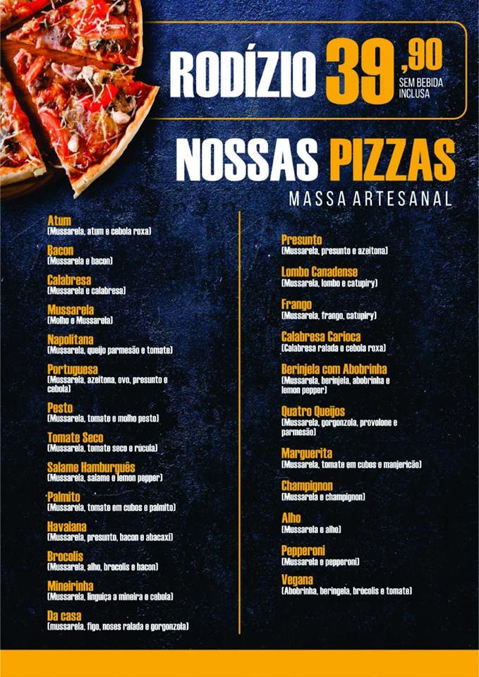 Menu em Pizzaria Forno a Lenha, Vassouras