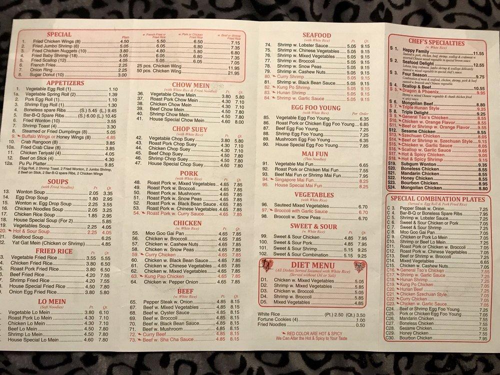 Menu at Hong Kong kitchen(near Westwego) restaurant, Marrero, Westbank Expy