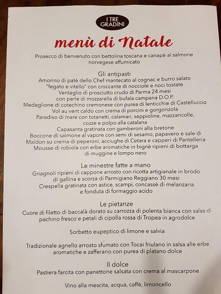 Menu At I Tre Gradini Restaurant Cusano Milanino