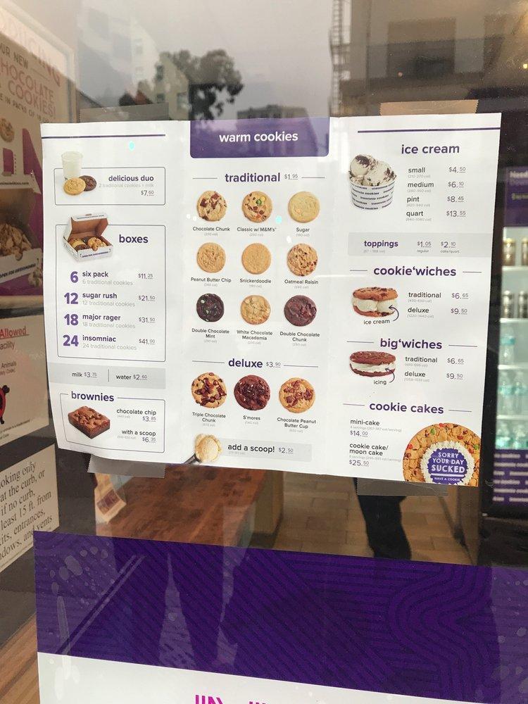 Menu at Insomnia Cookies desserts, San Francisco, 362 Kearny St