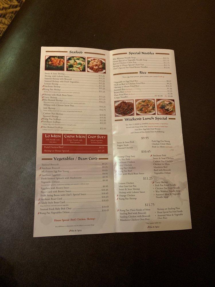 Menu at Dragon House restaurant, Riverside