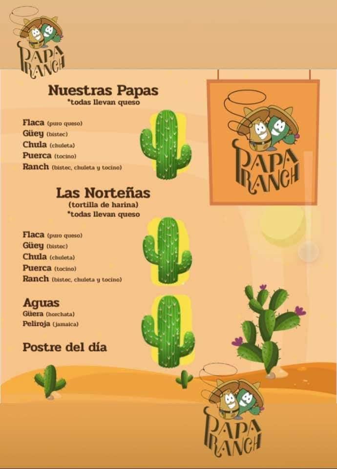 Menu at Papa Ranch Nopala restaurant, Nopala