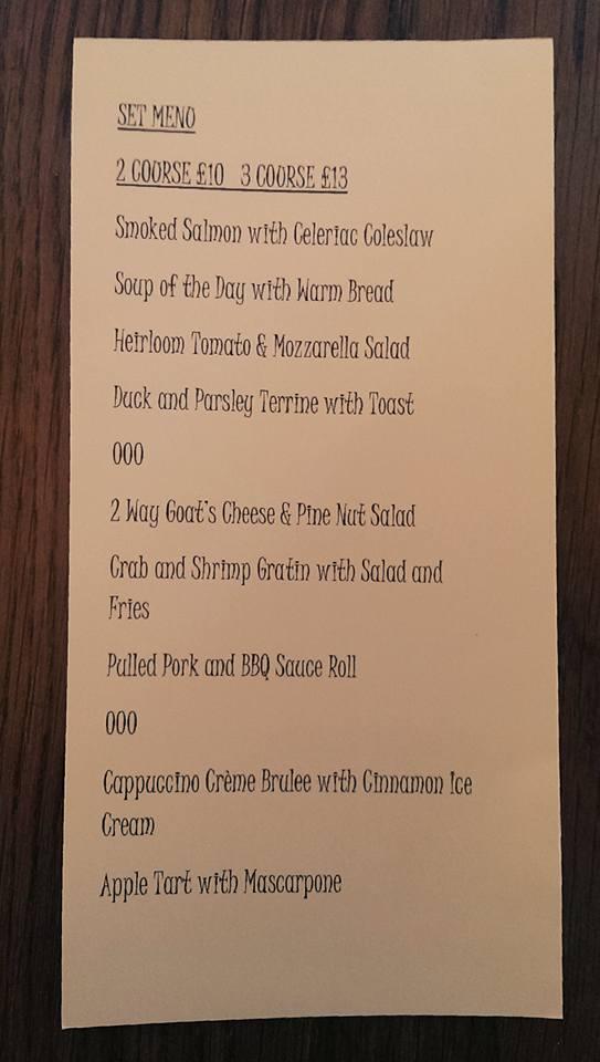 Menu at The Horse & Jockey pub & bar, Bedford, Church End