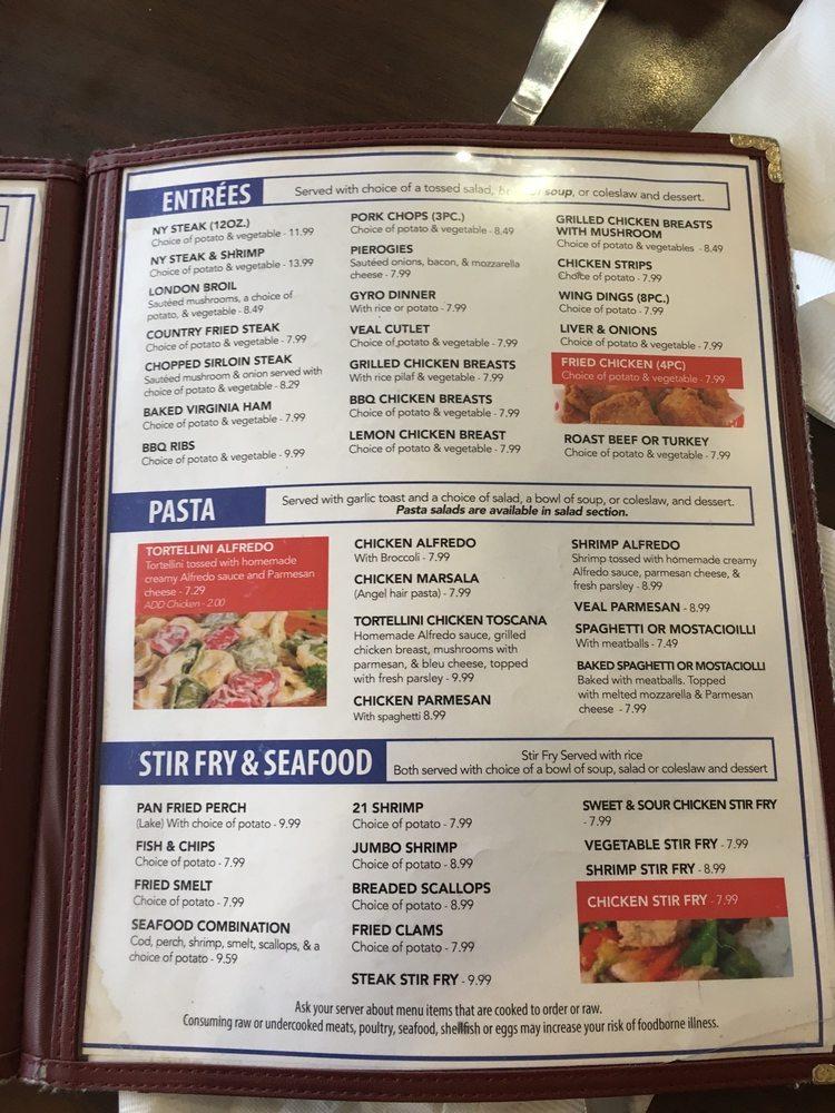 Menu at American Grill restaurant, Port Huron, Lapeer Rd