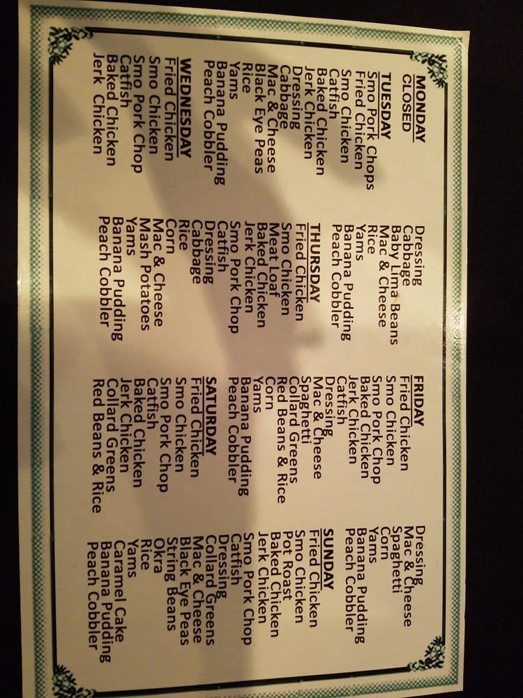Menu at 6978 Soul Food restaurant, Chicago, W North Ave