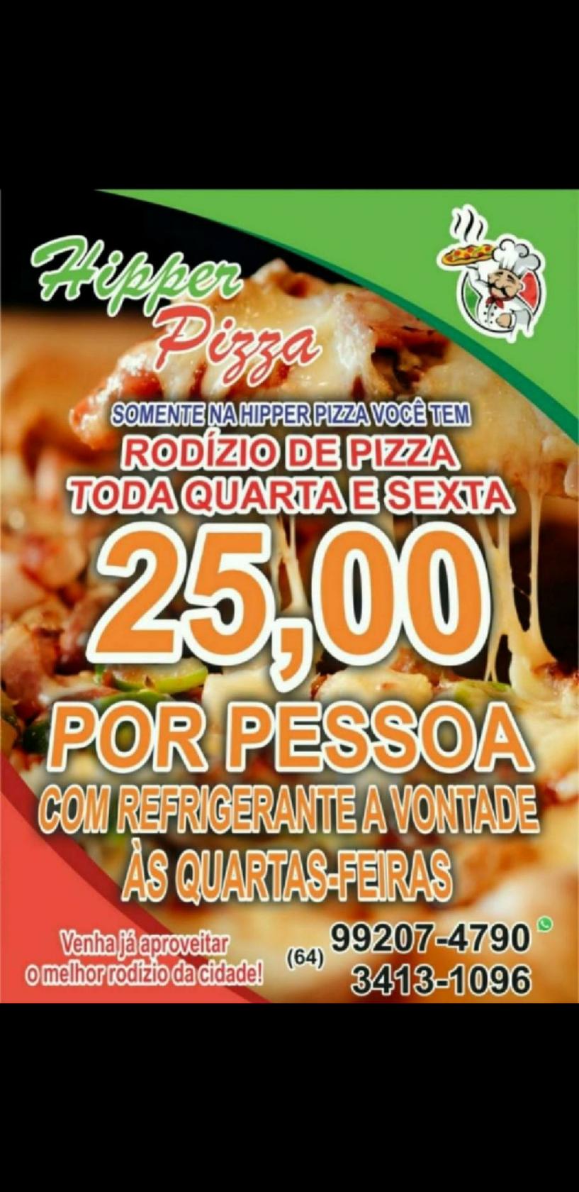 Super Pizza, Morrinhos — Av. Prof. José do Nascimento, telefone (64)  3413-1096, horário de funcionamento