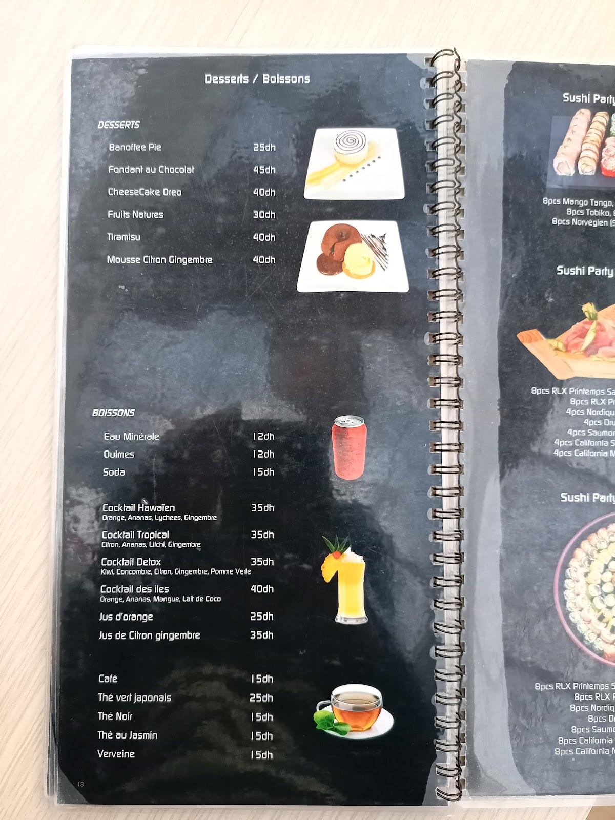 Menu de Sushi Box