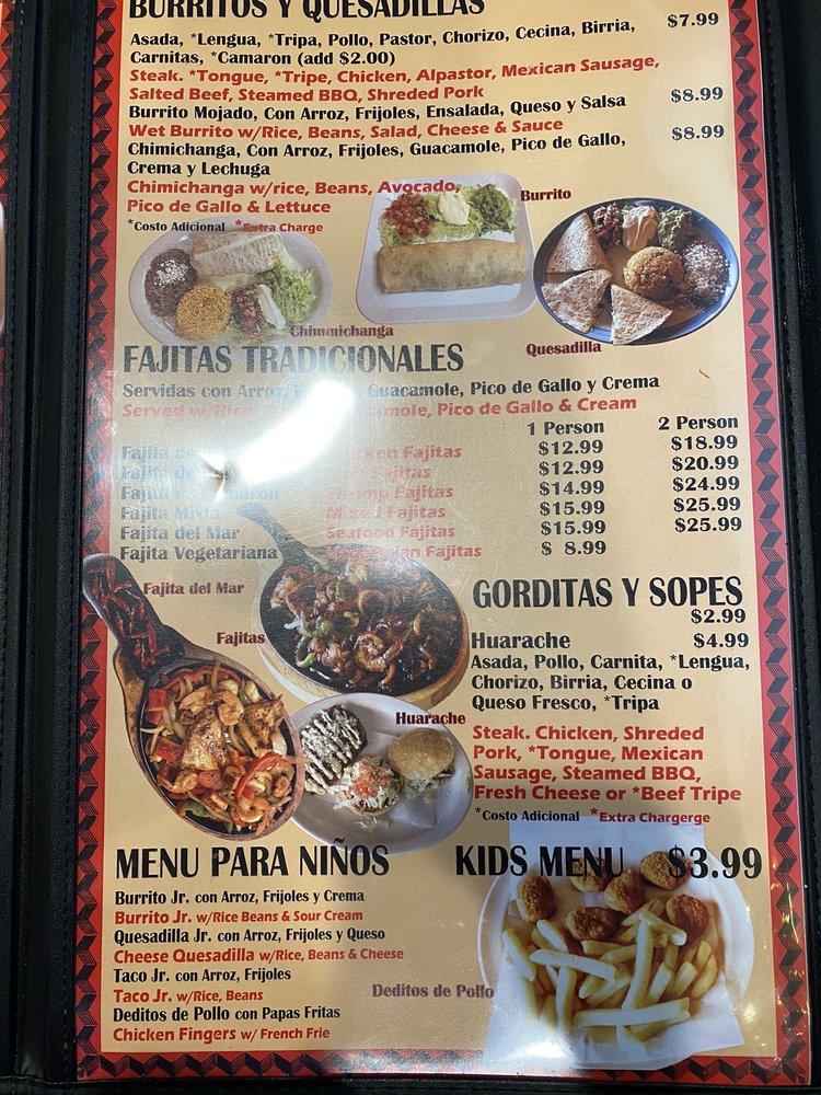 Menu at La Hacienda restaurant, Winter Park, Aloma Ave 145