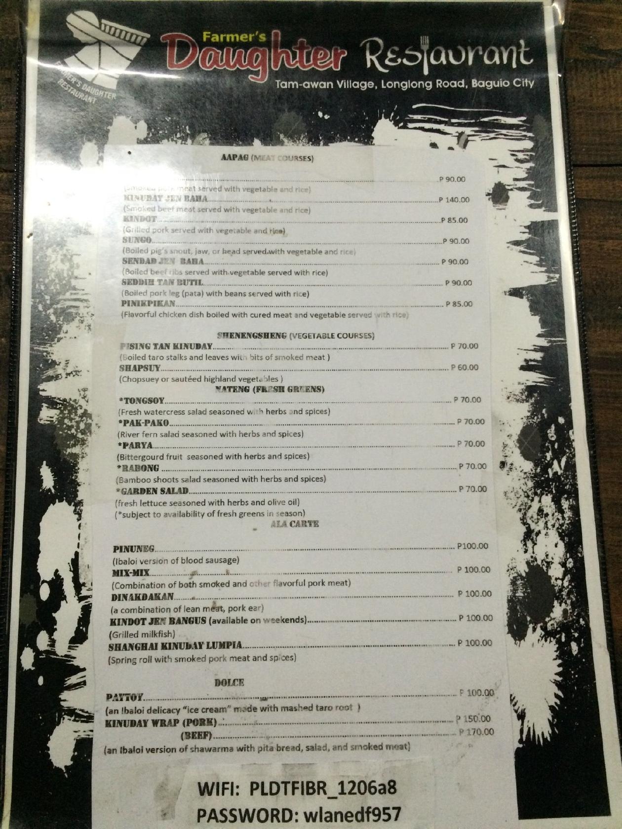 Menu At The Farmer S Daughter Restaurant Baguio   R612 Menu The Farmers Daughter Restaurant 2022 09 1 